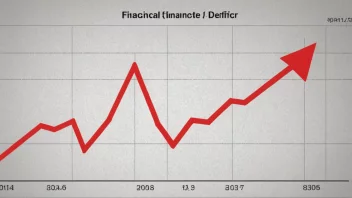 En finansiell graf som viser et underskudd.