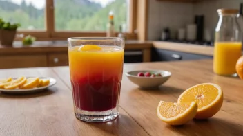 Et forfriskende glass magesaft, perfekt for en varm sommerdag.