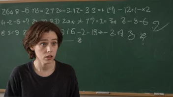 En person som kjemper for å løse et komplekst matematisk problem.