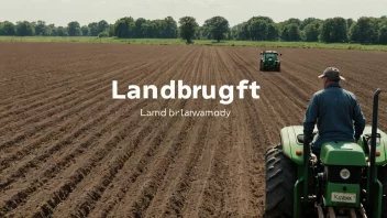 En bonde som arbeider i et jorde med en traktor i bakgrunnen, som symboliserer landbruksavgift-begrepet.