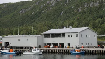 En fiskesalgssentral i Norge, hvor fiskerne kan selge fangsten sin.