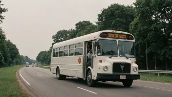 En buss som kjører langs veien med passasjerer inne