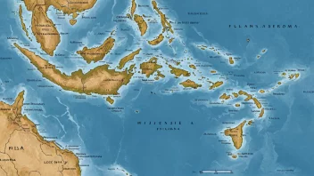 Et kart over Melanesia, som viser regionens mangfoldige geografi og øynasjonene.