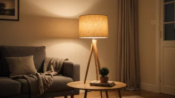 En lampe med en varm og koselig lyseffekt i et stue