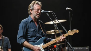 Eric Clapton opptrer live på scenen.