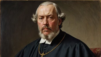 Et portrett av Nikolai Frederik Severin Grundtvig, en dansk prest og politiker.