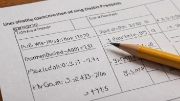 Et matematikk-ark med en sammenføyningsoppgave