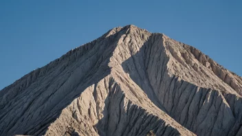 En solterreng, en unik og vakker fjellformasjon, med en klar blå himmel i bakgrunnen.