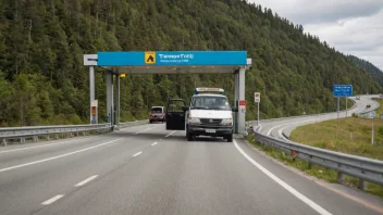 En bomstasjon på en motorvei i Norge.