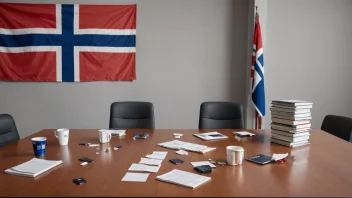 Et bilde av en nedbrytingstabell med et norsk flagg