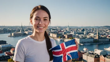 En person med et vennlig smil og en hjelpende hånd, som representerer et innvandrerombud.