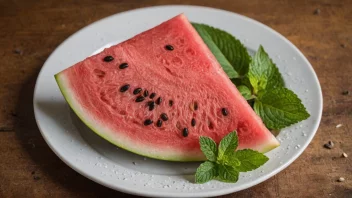 En forfriskende skive vannmelon, perfekt for varme sommerdager.