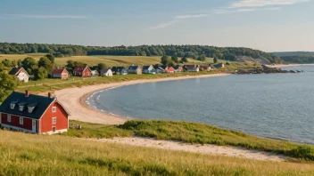 Et pittoreskt bilde av Hallands kyst, som viser dens naturskjønnhet og kulturelle arv.