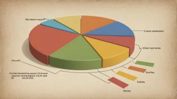 Et bilde som representerer begrepet distribusjonsregel, med en kakediagram eller graf som viser fordelingen av ressurser og en diskret bakgrunnsbilde av en regelbok eller retningslinjer.