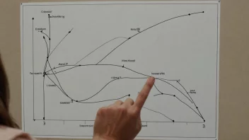 En person som analyserer et kurs eller en sti på et diagram.