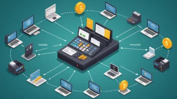 En illustrasjon av et betalingsprosessor-system.