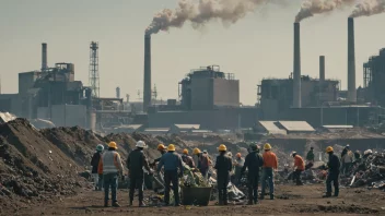 En gruppe mennesker fra ulike bransjer og bakgrunner som kommer sammen for å ta ansvar for miljøbeskyttelse.