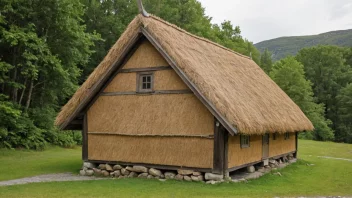 En tradisjonell norsk stråbygning