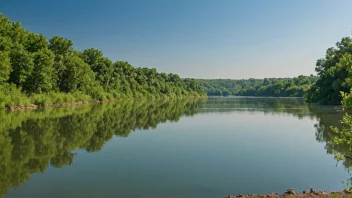 En naturskjønn utsikt over elven Missouri