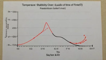 En graf som viser temperaturstabiliteten til en væske over tid.