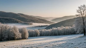 Et frostområde i et vinterlandskap