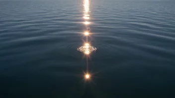 Et sjøblink, en lys flekk i vannet hvor solen reflekteres.