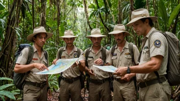 En gruppe oppdagere på en reise gjennom Amazonas regnskog.