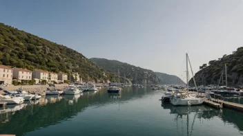 En malerisk havn med en fredelig atmosfære