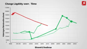 En graf som viser en endring i likviditet.