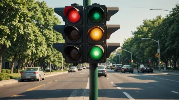 Et bilde av et trafikklys med grønt lys, som indikerer en signalforbedring.