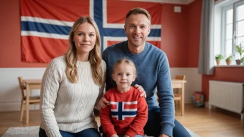 En familie med et barn i barnehage, som symboliserer støtten fra staten.