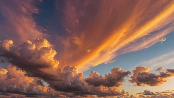 En vakker varm himmel med noen skyer