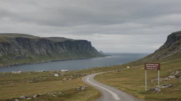 Et idyllisk norsk landskap med et hint av navnet Nordkjos