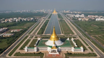 Flyfoto av Naypyidaw, hovedstaden i Myanmar