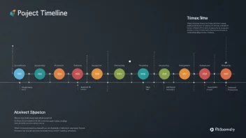Et bilde av en prosjekt-tidslinje med ulike faser, inkludert en aktivitetsfase.