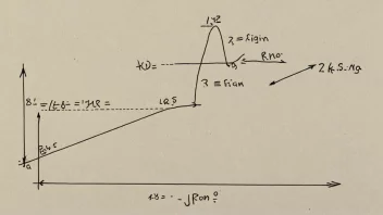 Et bilde av en matematisk ligning på en tavle, med et diagram av et objekt som beveger seg i bakgrunnen