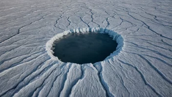 Et frostkjær, en naturlig forekomst hvor vann fryser i jorden og skaper et unikt landskap.