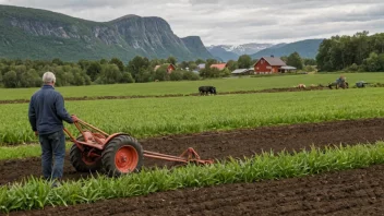 Et norsk jordbruk med et goddset i bruk.