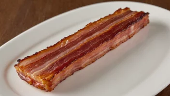 En deilig stripe bacon, perfekt for frokost eller som en snack.