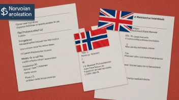 En illustrasjon av et sett med kriterier for sammenligning, med et norsk flagg i bakgrunnen.