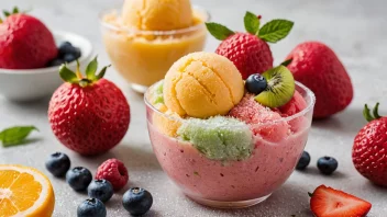 En deilig og forfriskende sorbet-dessert, perfekt for varme sommerdager.