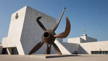 Et sjømuseum med moderne design og maritime gjenstander på utstilling.