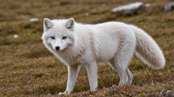 Et bilde av en fjellrev i naturen.