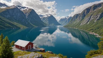 Et bilde av en småbedriftsutviklingsfond, med et norsk landskap i bakgrunnen.