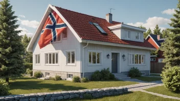 Et bilde av et hus med et vindusutbygg.