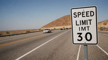 En fartsgrense-skilt på en motorvei som indikerer en maksimumsfart på 120 km/t.