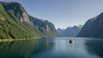 Et pittoreskt bilde av Tønsbergfjorden i Norge.