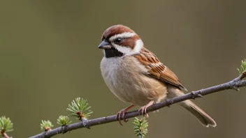 Gullspurv på en gren