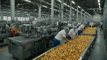 En fabrikk som produserer saft fra frukt og bær.