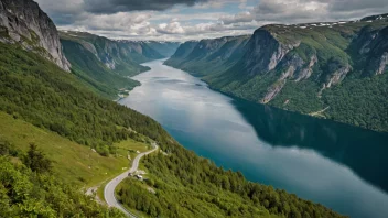 Et malerisk landskap av Bisarland, som viser dets naturskjønnhet.